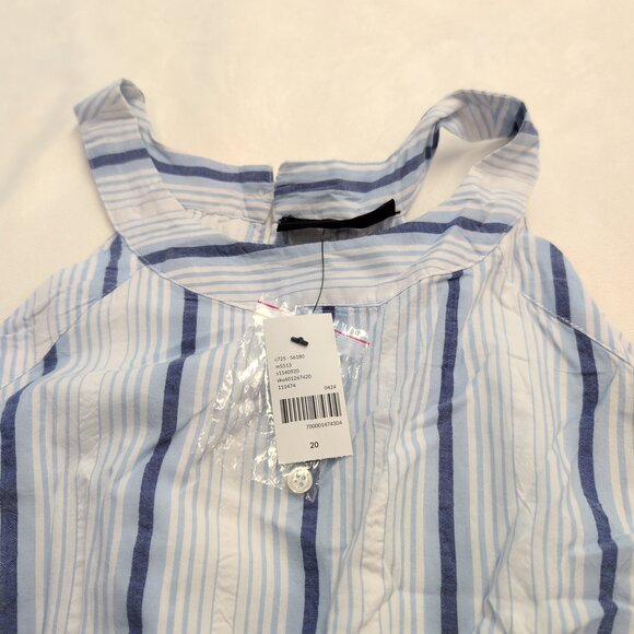 Lane Bryant Blue & White Striped Halter Maxi Dress Size 20 - Picture 8 of 12